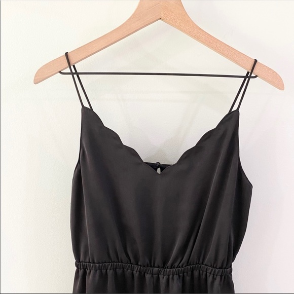 Topshop Scallop Detail Spaghetti Strap Romper Size 6 - Picture 2 of 8